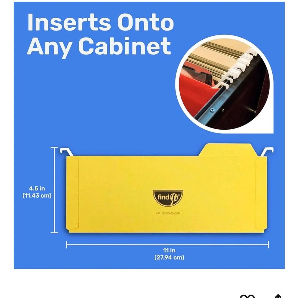 Mini hanging pockets for file cabinets